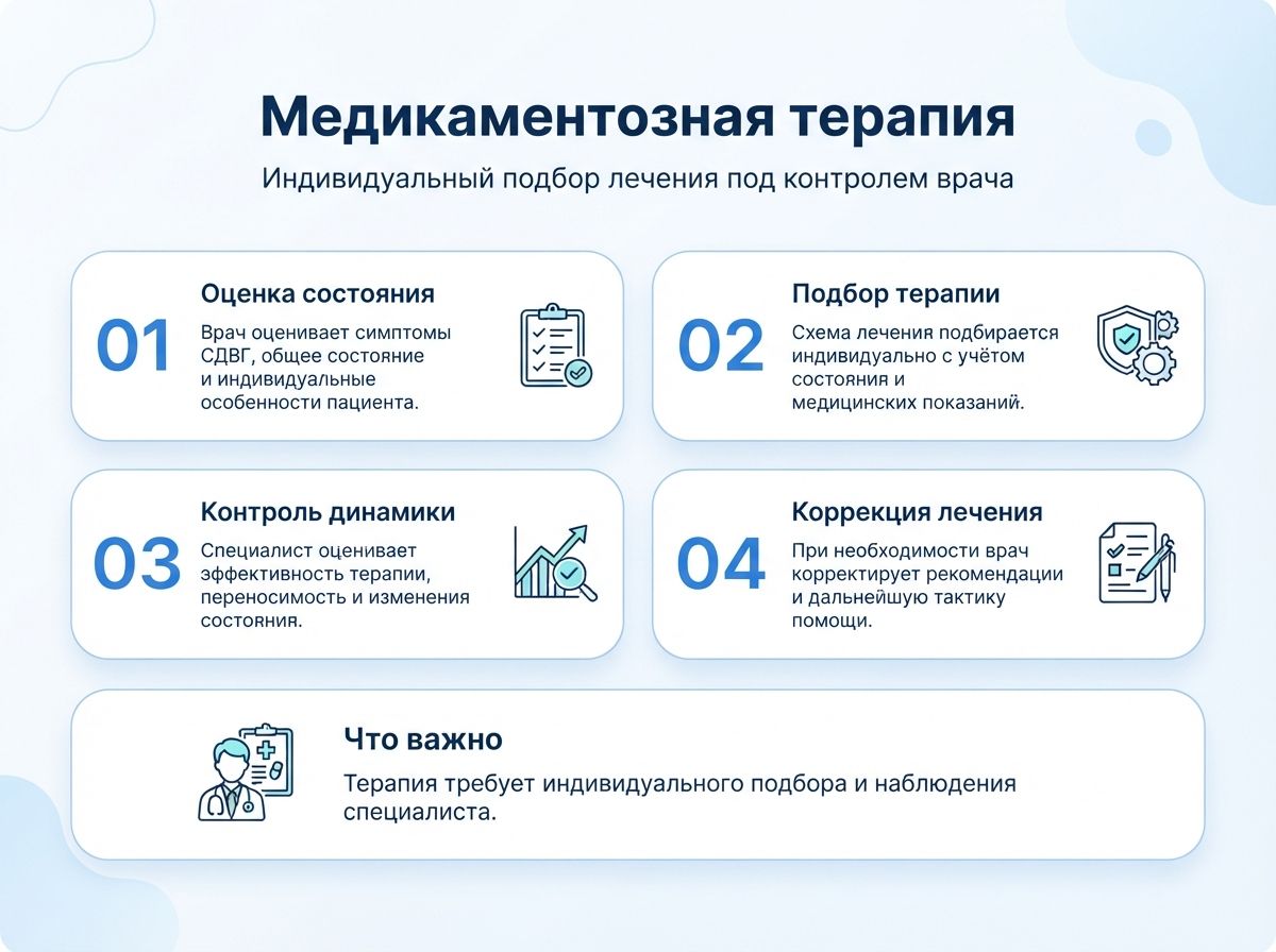 Лечение СДВГ в Кропоткине у детей и взрослыхинфографика